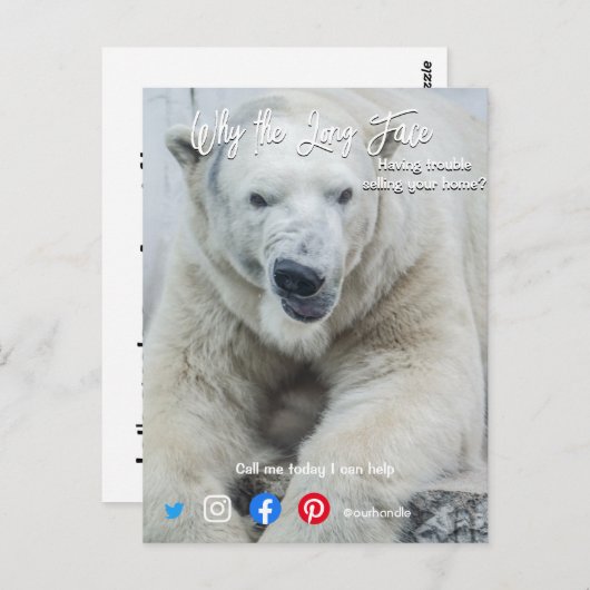 lustiger echter Anwesen auf der Postkarte Weißbär (Vorne/Hinten)