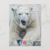 lustiger echter Anwesen auf der Postkarte Weißbär (Vorderseite)