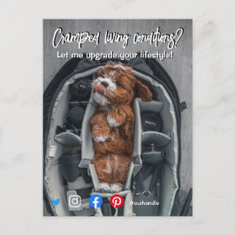 lustiger echter Anwesen Postkarte verkrampfter leb