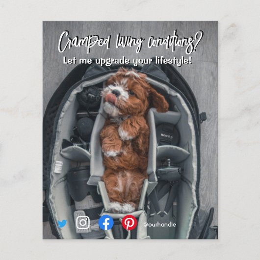 lustiger echter Anwesen Postkarte verkrampfter leb Flyer (Vorne)