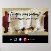 lustiger echter Anwesen Postkarte verkrampfter leb Poster (Vorne)