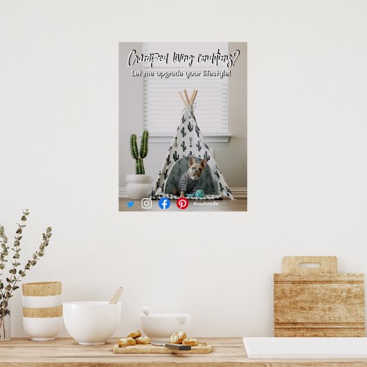 lustiger echter Anwesen Postkarte verkrampfter leb Poster (Küche)