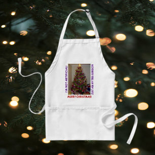 Lustiger echter Weihnachtsbaum-Zitat Schürze