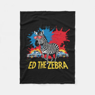 Lustiger Ed Der Zebra 2025 Abenteuer Retro Vintage Fleecedecke
