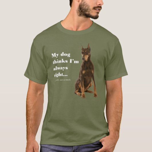 Lustiger Ehefrau-T - Shirt des Dobermann-V (Vorderseite)