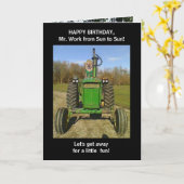 Lustiger Ehemann-/Bauers-Geburtstag Karte (Gelbe Blume)