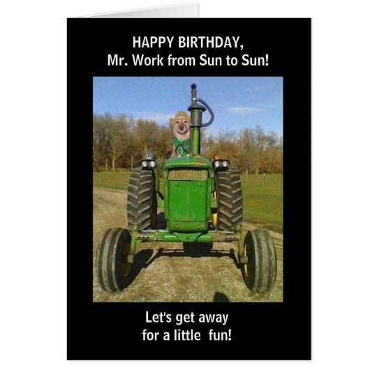 Lustiger Ehemann/BauersGeburtstag Karte Zazzle