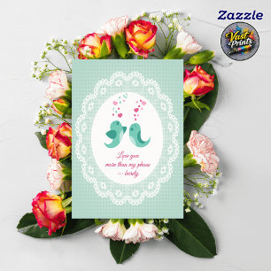 Lustiger Ehemann Valentinstag Liebesvögel Telefon Karte