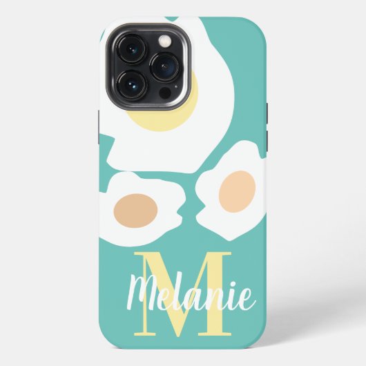 Lustiger Ei-Muster-Name iPhone Hülle (Rückseite)