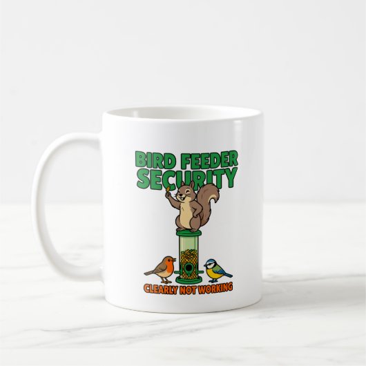 Lustiger Eichhörnchen-Becher für Vogelfutterplatz- Kaffeetasse (Links)