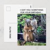 Lustiger Eichhörnchen-Witz Deez Nuts Unangemessene Postkarte (Vorne/Hinten)