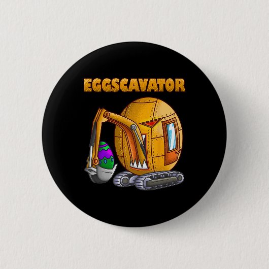 Lustiger Eierbagger Süßer Bagger Ostern Liebhaber Button (Vorderseite)