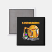 Lustiger Eierbagger Süßer Bagger Ostern Liebhaber Magnet (Vorderseite/Rückseite)