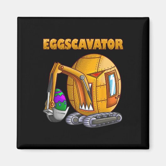 Lustiger Eierbagger Süßer Bagger Ostern Liebhaber Magnet (Vorne)