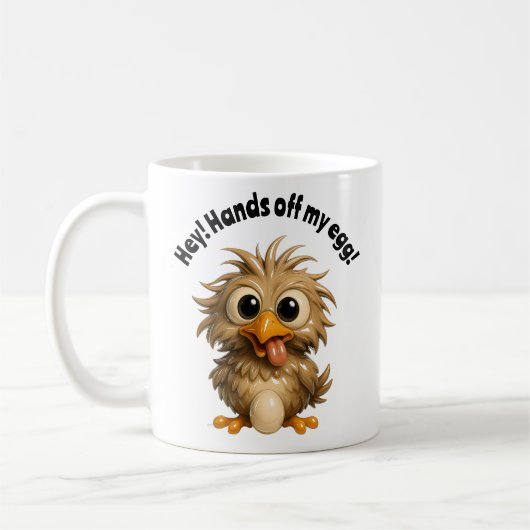 Lustiger Eierverteidiger Kaffeetasse (Links)