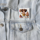 Lustiger eigenartiger Gnom Geburtstag Button (Beispiel)