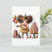 Lustiger eigenartiger Gnom Geburtstag Karte (Stehend Vorderseite)