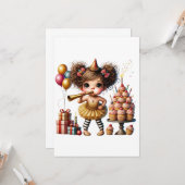 Lustiger eigenartiger Gnom Geburtstag Karte (Vorderseite/Rückseite Beispiel)