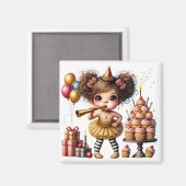 Lustiger eigenartiger Gnom Geburtstag Magnet (Vorderseite/Rückseite)