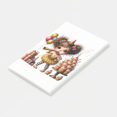 Lustiger eigenartiger Gnom Geburtstag Post-it Klebezettel (angewinkelt)