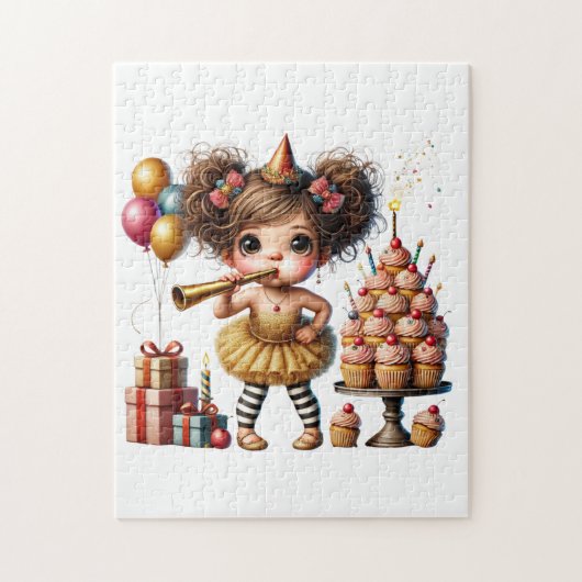 Lustiger eigenartiger Gnom Geburtstag Puzzle (Vertikal)