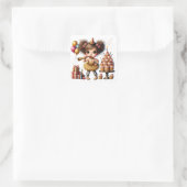 Lustiger eigenartiger Gnom Geburtstag Quadratischer Aufkleber (Tasche)