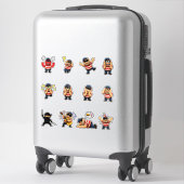 Lustiger Einbrecher-Charakter-Sticker-Pack Emojis Aufkleber (Koffer)