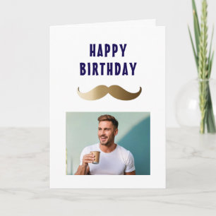 Lustiger Einfacher Schnurrbart Alles Gute zum Gebu Karte