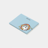 LUSTIGER EINHORN-ILLUSTRATIONS-NOTIZBLOCK POST-IT KLEBEZETTEL (angewinkelt)