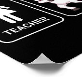 Lustiger Einhorn-Musiklehrer Poster (Ecke)