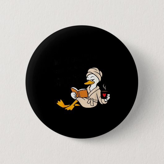 Lustiger einsamer Enten-Sicherheits-Introvertierte Button (Vorderseite)