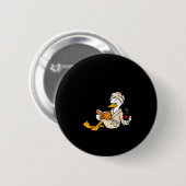 Lustiger einsamer Enten-Sicherheits-Introvertierte Button (Vorne & Hinten)