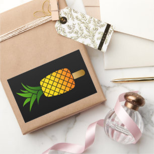 Lustiger Eis-Tropfen Ananas Erfrischende Sommerfru Rechteckiger Aufkleber