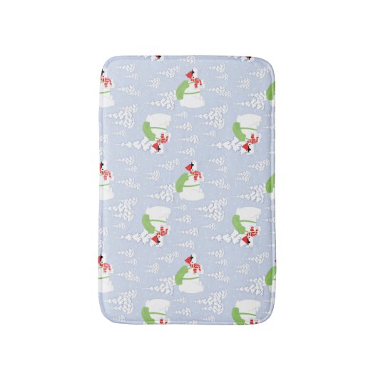 lustiger Eisbär santa Badematte (Vorderseite Vertikal)