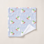lustiger Eisbär santa Badhandtuch Set (Waschlappen)