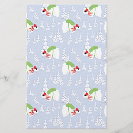 lustiger Eisbär santa Briefpapier (Vorderseite)