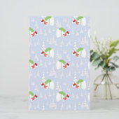 lustiger Eisbär santa Briefpapier (Stehend Vorderseite)