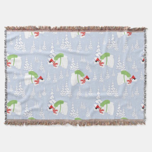 lustiger Eisbär santa Decke (Vorderseite)