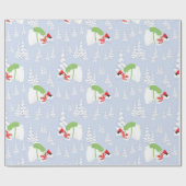 lustiger Eisbär santa Geschenkpapier (Flach)
