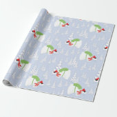 lustiger Eisbär santa Geschenkpapier (Ungerollt)