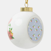 lustiger Eisbär santa Keramik Kugel-Ornament (Links)