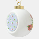 lustiger Eisbär santa Keramik Kugel-Ornament (Rechts)