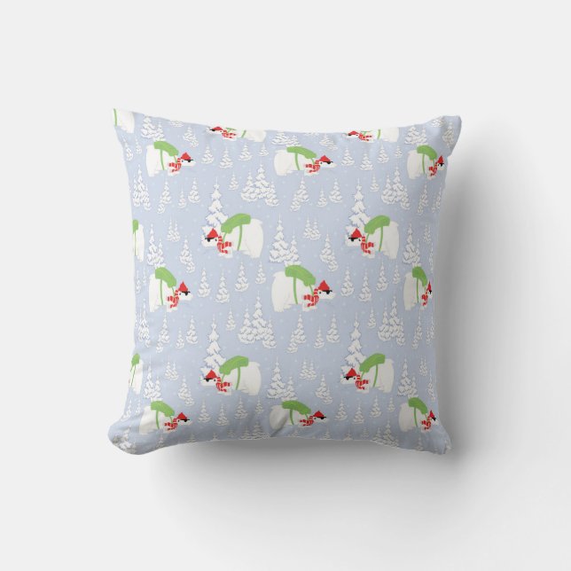 lustiger Eisbär santa Kissen (Vorderseite)