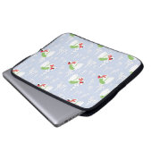 lustiger Eisbär santa Laptopschutzhülle (Vorne Knopf)