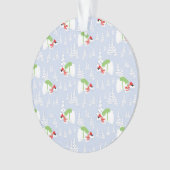lustiger Eisbär santa Ornament (Vorderseite)