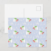 lustiger Eisbär santa Postkarte (Vorne/Hinten)