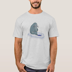 lustiger Eisfisch-Walross T-Shirt