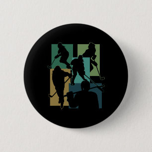 Lustiger Eishockey-Puck-Schläger-Winterspiel Eisho Button