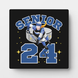 Lustiger Eishockey Senior 2024 Fotoplatte