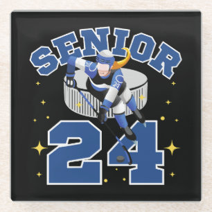 Lustiger Eishockey Senior 2024 Glasuntersetzer